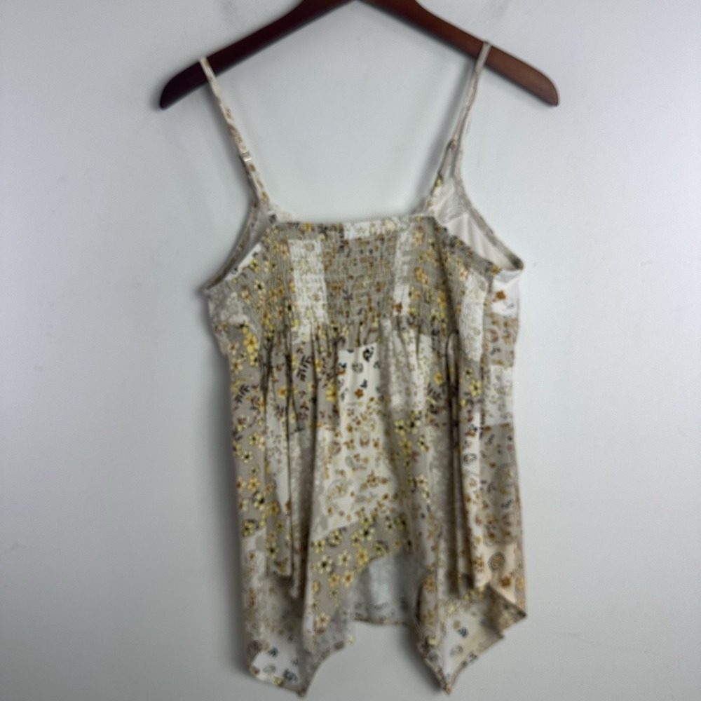 Y2K No Boundaries Smocked Floral Babydoll Top Cottagecore M Aystemtrical Fairy - Picture 4 of 11